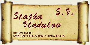 Stajka Vladulov vizit kartica
